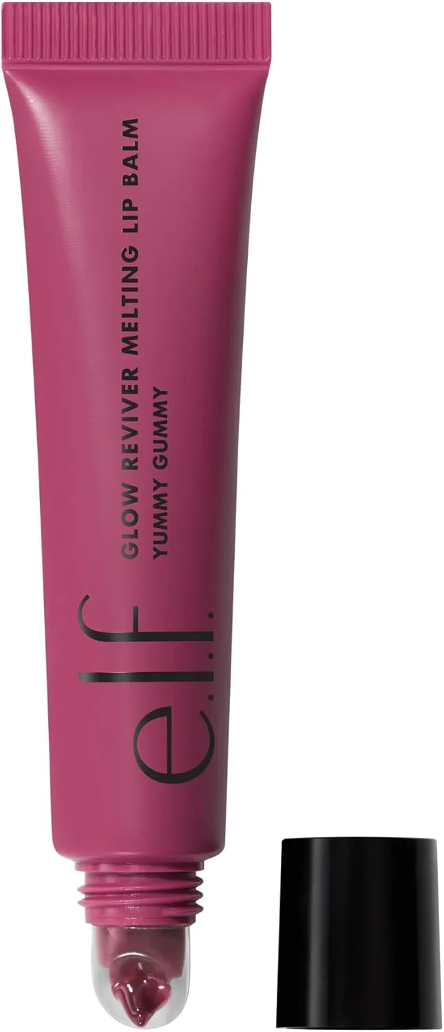 e.l.f. Glow Reviver Melting Lip Balm, Tinted Formula, With Shea Butter & Hyaluronic Acid, Vegan & Cruelty-Free, Yummy Gummy