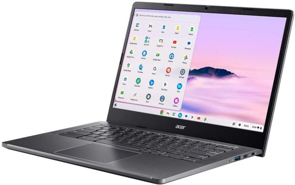⁦acer 2024 Chromebook Plus 514 Touchscreen Laptop, Intel 8-Core i3-N305, 8GB LPDDR5, 512GB SSD, 14" FHD IPS Touch Display, Wi-Fi 6E, FHD 1080P Webcam, SD Card Reader, Chrome OS, Cefesfy Design Mouse⁩ - الصورة ⁦3⁩