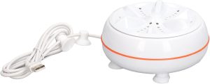 NALACAL Mini Ultrasonic Turbine Washing Machine, Portable Mini Ultrasonic Washer for Home, 50 Seconds Reverse Clean Circle High Strength Torque Pulsator, Business, Travel, College Room, RV, Apartment