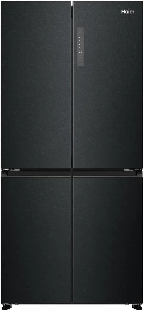 Haier Side by Side Refrigerator 11.1Cu.ft, Freezer 4.2Cu.ft, 4 Doors, Twin Inverter, Gemstone Black