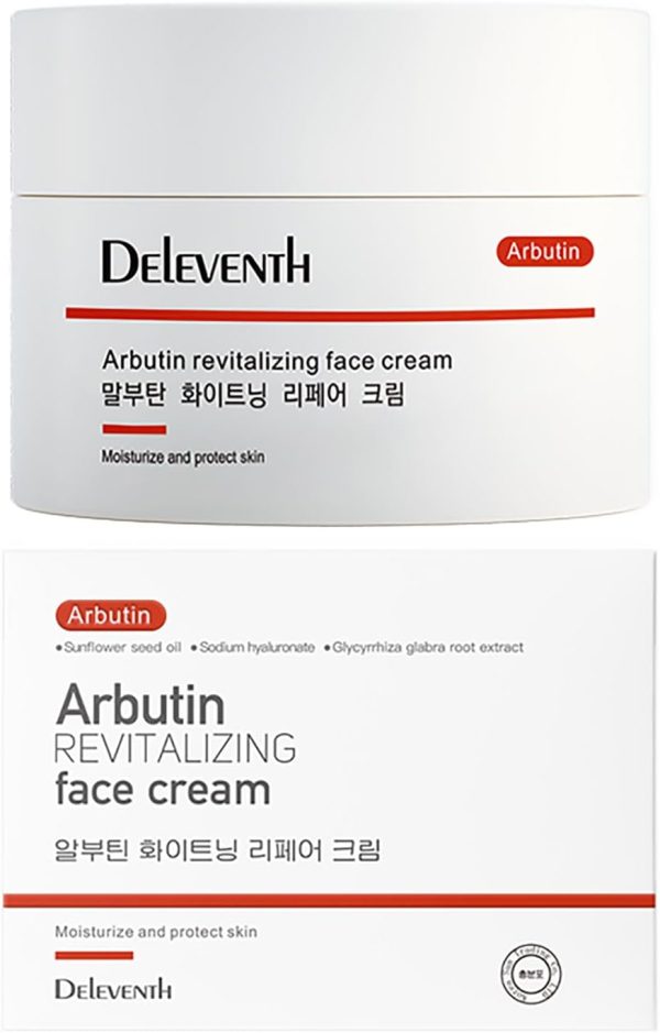 DEleventh Korean Brand α-Arbutin Revitalizing Face Cream 30g / with Vitamin C and Sodium Hyaluronate for a Brighter, Even-Toned Complexion and Deep Hydration