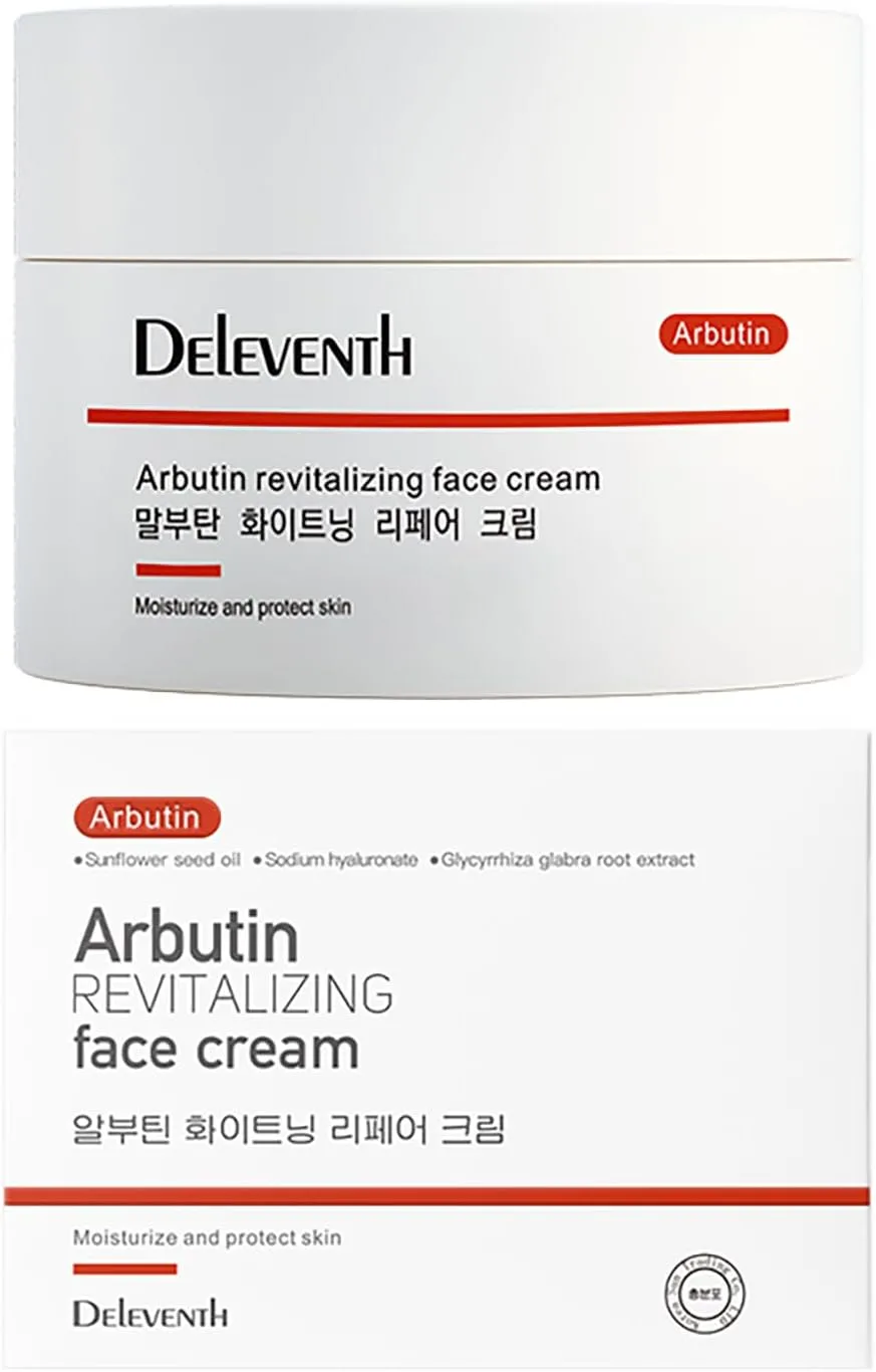 DEleventh Korean Brand α-Arbutin Revitalizing Face Cream 30g / with Vitamin C and Sodium Hyaluronate for a Brighter, Even-Toned Complexion and Deep Hydration