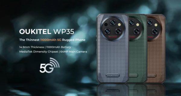 ⁦Global Version Oukite WP35 5G Rugged Smartphone 6.6" 2.4K 11000 mAh 24GB+256GB Mobile Phone Android 14 64 MP NFC Cell Phone⁩ - الصورة ⁦2⁩