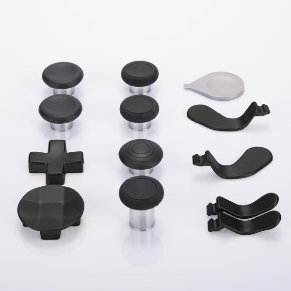 ⁦XICEN 13 in 1 Metal Thumbsticks for Xbox One Elite Series 2, Elite Series 2 Controller Accessory Parts, Gaming Accessory Replacement, Metal Mod 6 Swap Joysticks, 4 Paddles, 2 D-Pads, 1 Tool Black⁩ - الصورة ⁦6⁩