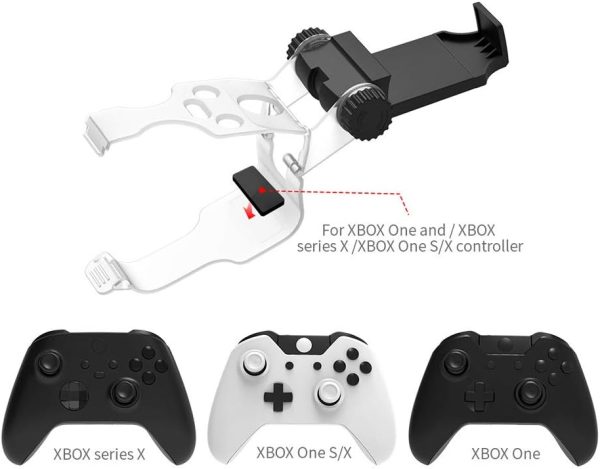 ⁦مشبك موبايل لذراع تحكم اكس بوكس الفئة حامل قابل للتعديل لجهاز اس/X وان S/X USB شفاف⁩ - الصورة ⁦6⁩