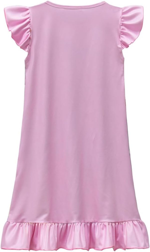⁦shumintaojin Toddler Girls Nightgowns Clothing Sleepwear Short sleeved dress fashion skirt pajamas 3-10years⁩ - الصورة ⁦7⁩
