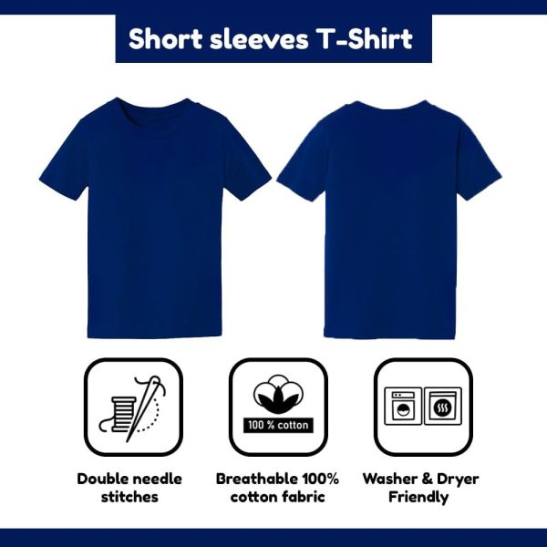 ⁦Moneysavers Kids Round Neck boys T Shirt 170 GSM Pure Cotton Basic Colors⁩ - الصورة ⁦5⁩
