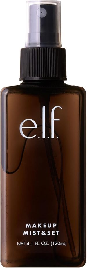 e.l.f. Makeup Mist & Set - Large Lightweight, Long Lasting, All-Day Wear Revitalizes, Refreshes, Hydrates, Soothes Infused with Aloe, Green Tea and Cucumber 4.1 Fl Oz