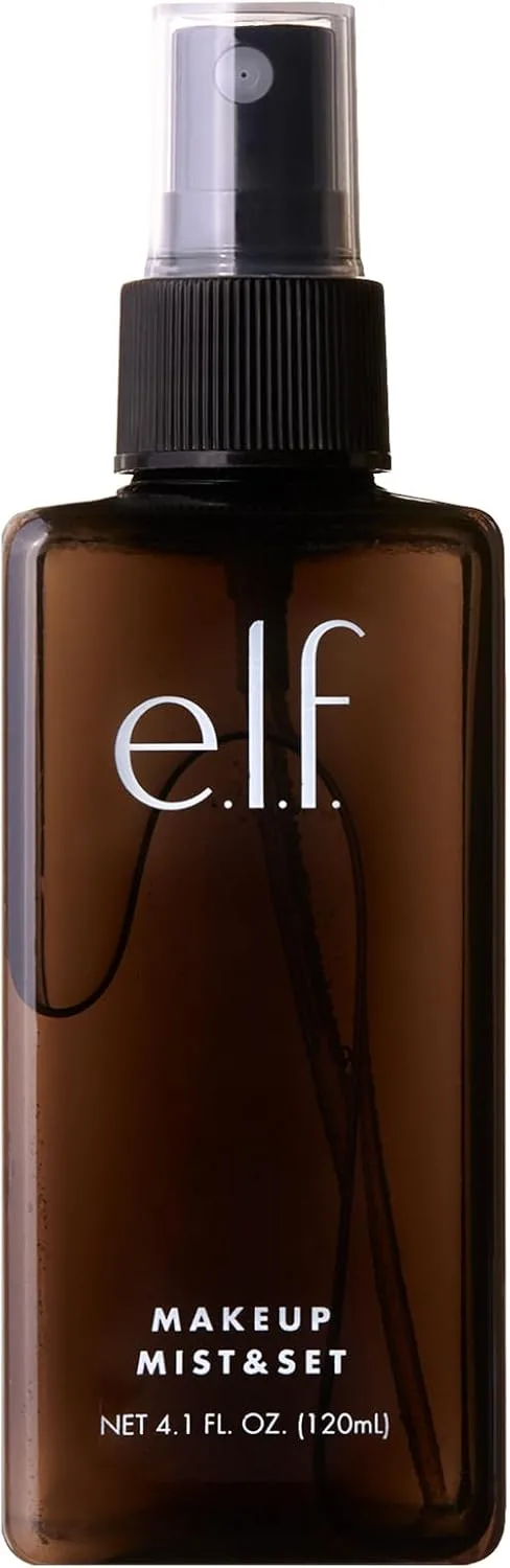 e.l.f. Makeup Mist & Set - Large Lightweight, Long Lasting, All-Day Wear Revitalizes, Refreshes, Hydrates, Soothes Infused with Aloe, Green Tea and Cucumber 4.1 Fl Oz