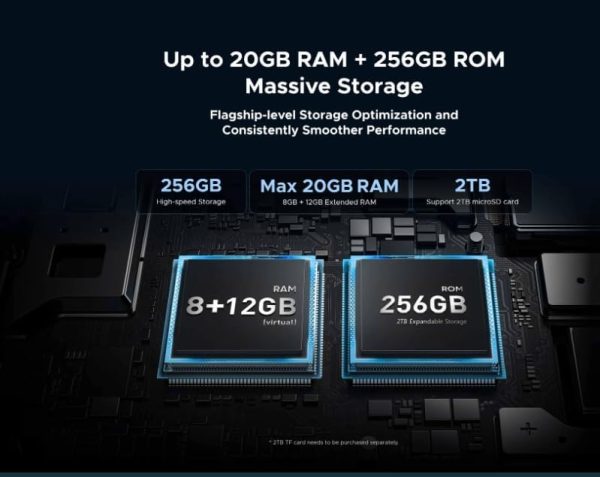 ⁦DOOGE Blade10 Max Rugged Phone 6.56" 90Hz Display 8GB+256GB Rear Display 50MP AI Main Camera 10300mAh 18W Charge⁩ - الصورة ⁦6⁩