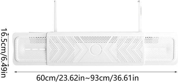 ⁦ANYUAN Air Conditioner Deflector,Split Ac Air Conditioning Baffles,Wall-Mounted Retractable Air-Conditioning Deflectors, For Wind Protection Wind Blocking And Directional (White)⁩ - الصورة ⁦7⁩