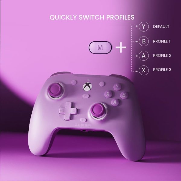 ⁦GameSir G7 SE Wired Controller for Xbox Series X|S, Xbox One & Windows 10/11, Plug and Play Gaming Gamepad with Hall Effect Joysticks/Hall Trigger, 3.5 mm Audio Jack （Purple）⁩ - الصورة ⁦6⁩
