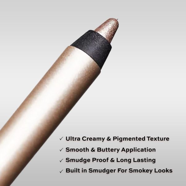 ⁦XX Revolution Makeup Revolution- Streamline Waterline- Eyeliner Pencil-Nude|Ultra Creamy And Pigmented Texture|Smooth And Buttery Application|Smudge Proof|Built In Smudger For Smokey Looks|1.3Gm⁩ - الصورة ⁦2⁩