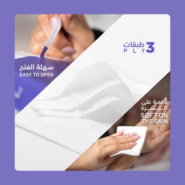 ⁦مناديل ناعمة للوجه مكونة من 3 طبقات من جوفي، عبوة من 300 منديل × 10 علب⁩ - الصورة ⁦2⁩