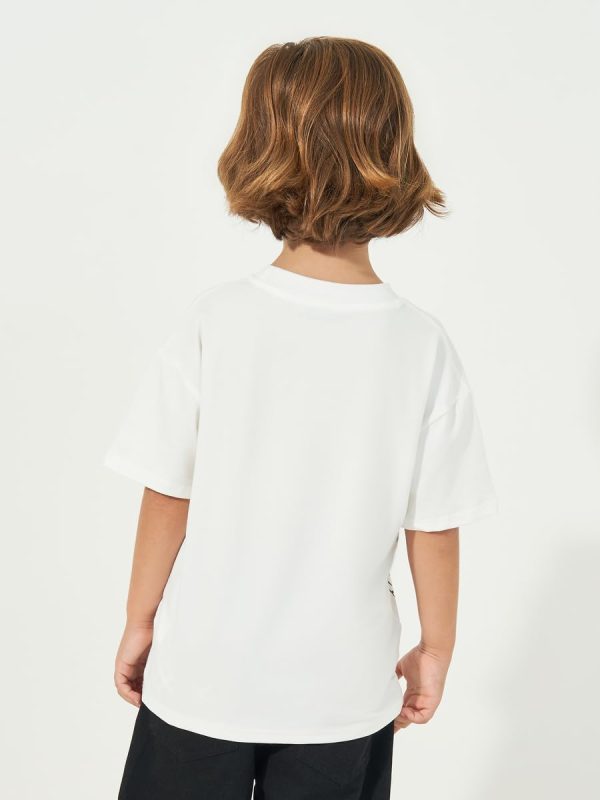 ⁦Styli Boys Graphic Print Short Sleeves Oversized T-Shirt⁩ - الصورة ⁦4⁩