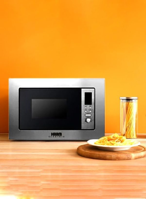 ⁦HAAM Built-In Microwave - 20 liters - 800 Watts - With Grill - HM20SBTMW⁩ - الصورة ⁦4⁩