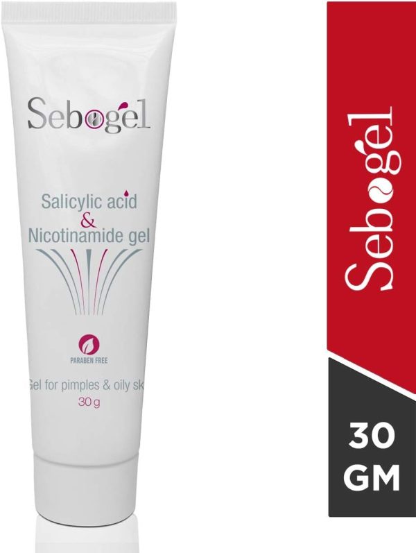 ⁦Sebogel Salicylic Acid & Nicotinamide Gel for Pimples and Oily Skin, 30gm - Pack of 2⁩ - الصورة ⁦2⁩