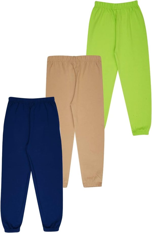 ⁦KYDA KIDS® 100% Girls Cotton Printed Track Pants (Pack of 3)⁩ - الصورة ⁦2⁩