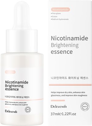 DEleventh Korean Brand Niacinamide Face Serum 37ml / with Pro-Xylane & Ectoin, Anti-wrinkle, Brighten and Hydrate, Reduce Pores, Fine Lines, Smooth Skin, and Boost Elasticity for a Radiant Complexion