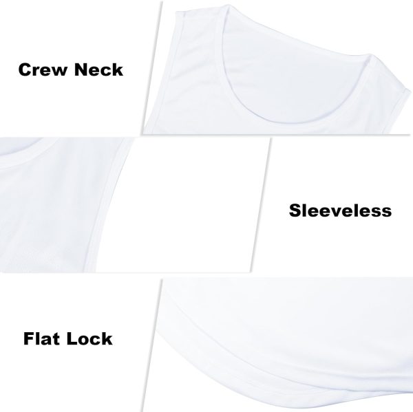 ⁦Towintec Mens Mesh Workout Tank Tops Muscle Sleeveless Fitness Tee Shirts Summer Dry Fit Gym Training T-Shirt Athletic Cloth⁩ - الصورة ⁦4⁩