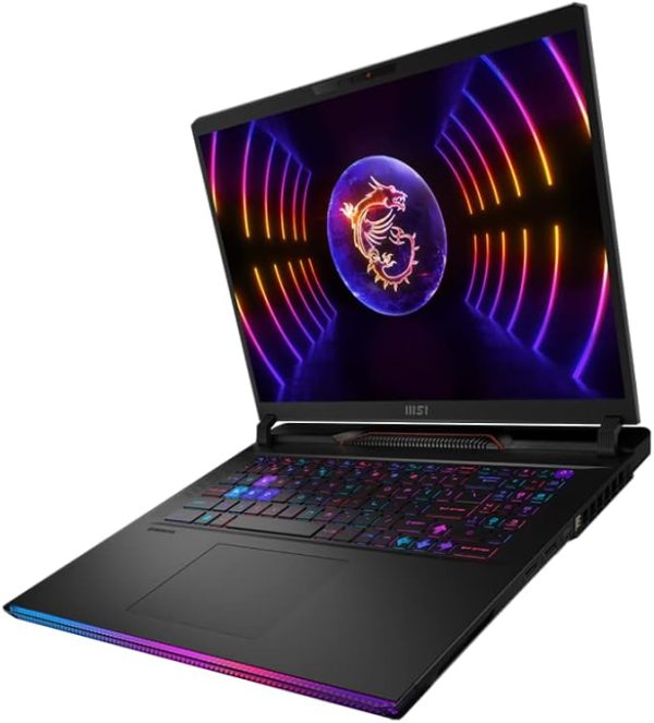 ⁦MSI لابتوب العاب رايدر GE68HX 16 انش FHD+ IPS 144Hz انتل 24 كور i9-14900HX 64GB RAM 1TB SSD جيفورس RTX 4070 اضاءة خلفية RGB ثاندربولت 4 USB-C دينوديو FHD كاميرا خصوصية بالاشعة تحت الحمراء ويندوز 11 مع⁩ - الصورة ⁦4⁩