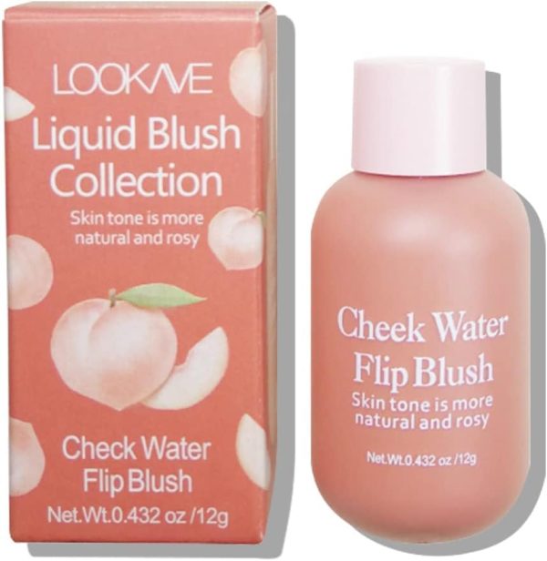 ⁦MAKINGTEC Liquid Cream Blush Makeup, Velvet Mousse Texture Lightweight Gel-Cream Blusher, for Cheeks Breathable Feel, Natural Looking Sheer Flush Of Color Long Lasting Waterproof⁩ - الصورة ⁦3⁩