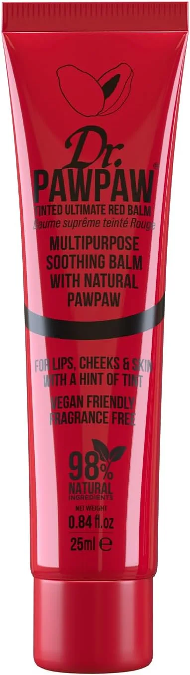 Dr. Pawpaw Tinted Ultimate Red Balm, Multi-Purpose Balm, For Lips, Cheeks & Other Cosmetic Finishing, 25Ml