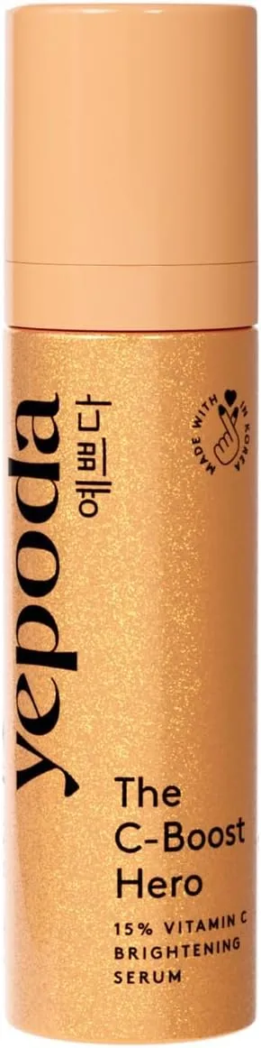 YEPODA - THE C-BOOST HERO - 15% Vitamin C Brightening Serum. Powerful Serum with 15% Vitamin C and Other Power Active Ingredients (30 ml)