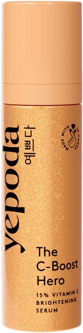 YEPODA - THE C-BOOST HERO - 15% Vitamin C Brightening Serum. Powerful Serum with 15% Vitamin C and Other Power Active Ingredients (30 ml)