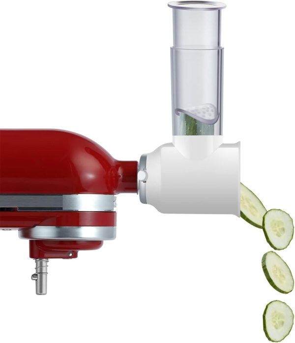 ⁦Slicer Shredder Attachment for KitchenAid Stand Mixers, Vegetable Cheese Grater Salad Maker Food Slicers Accessories for Kitchenaid, Easy Clean Dishwasher Safe Cheese Shredder by Gvode⁩ - الصورة ⁦8⁩