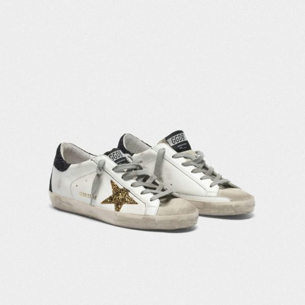 ⁦Golden Goose حذاء رياضي رياضي رياضي للبنات أو النساء أحذية رياضية رياضية جلدية كلاسيكية أحذية مشي كاجوال جلدية كلاسيكية⁩ - الصورة ⁦2⁩