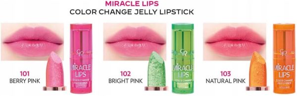 ⁦GOLDEN ROSE MIRACLE LIPS COLOR CHANGE JELLY LIPSTICK NO:103⁩ - الصورة ⁦2⁩