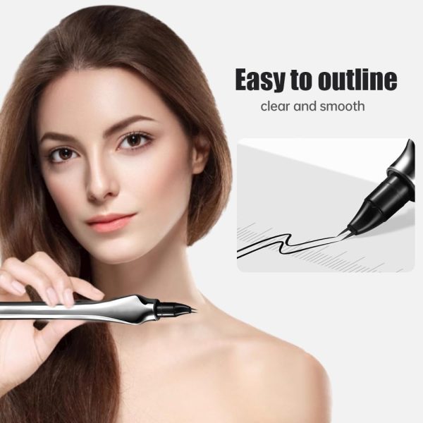 ⁦Excefore 3D Waterproof Double Tip Lower Eyelash Pencil, 2024 New Eyelash Pen, Dual Pronged Bottom Eyelashes Pen, Waterproof Liquid Eyeliner for Natural Makeup, 3PCS⁩ - الصورة ⁦2⁩