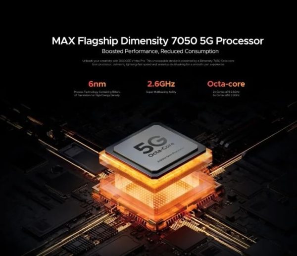 ⁦DOOGE V Max Pro Rugged Phone 12GB+512GB 6.58'' Android 14 Dimensity 7050 108MP Ai Camera 22000mAh NFC 5G Smartphone⁩ - الصورة ⁦6⁩