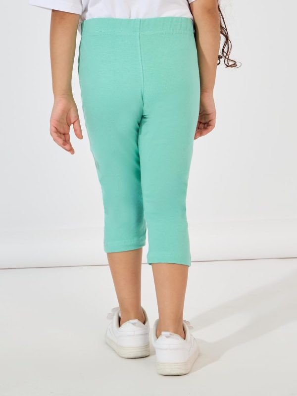 ⁦Styli Girls Capri Length Leggings With Elasticated Waistband⁩ - الصورة ⁦5⁩