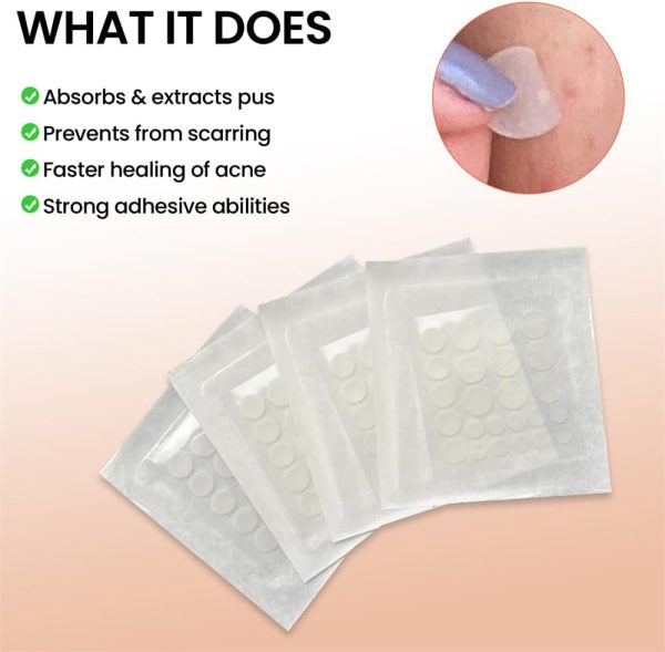 ⁦Acne Pimple Patch, Absorbing Hydrocolloid Original, Hydrocolloid Acne Pimple Patch, Patches for Blemishes and Zits Cover, Spot Stickers for Face and Body, 3 Size, Vegan and Cruelty Free (10 Count)⁩ - الصورة ⁦6⁩
