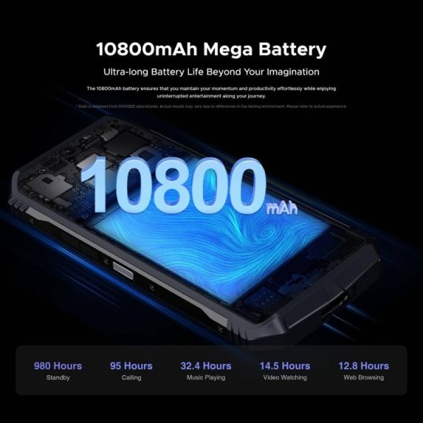 ⁦DOO.GEE S118 Rugged Smartphone 20GB(8GB+12GB Extended) 512GB 6.58" FHD+ Screen 50MP Camera Android 14 Cellphone⁩ - الصورة ⁦4⁩