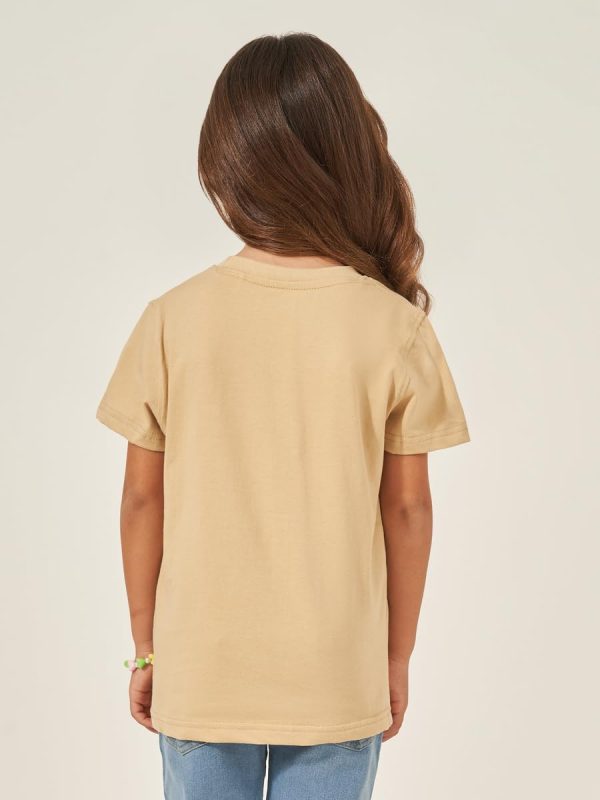 ⁦Styli Girls Slogan Print Round Neck T-Shirt⁩ - الصورة ⁦5⁩