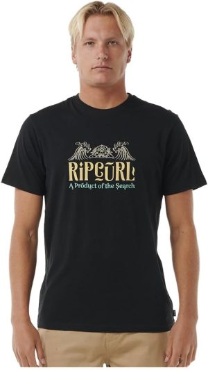 RIP CURL Men's Horizon Tee T Shirt Top Black