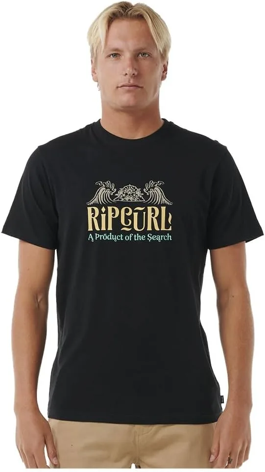 RIP CURL Men's Horizon Tee T Shirt Top Black