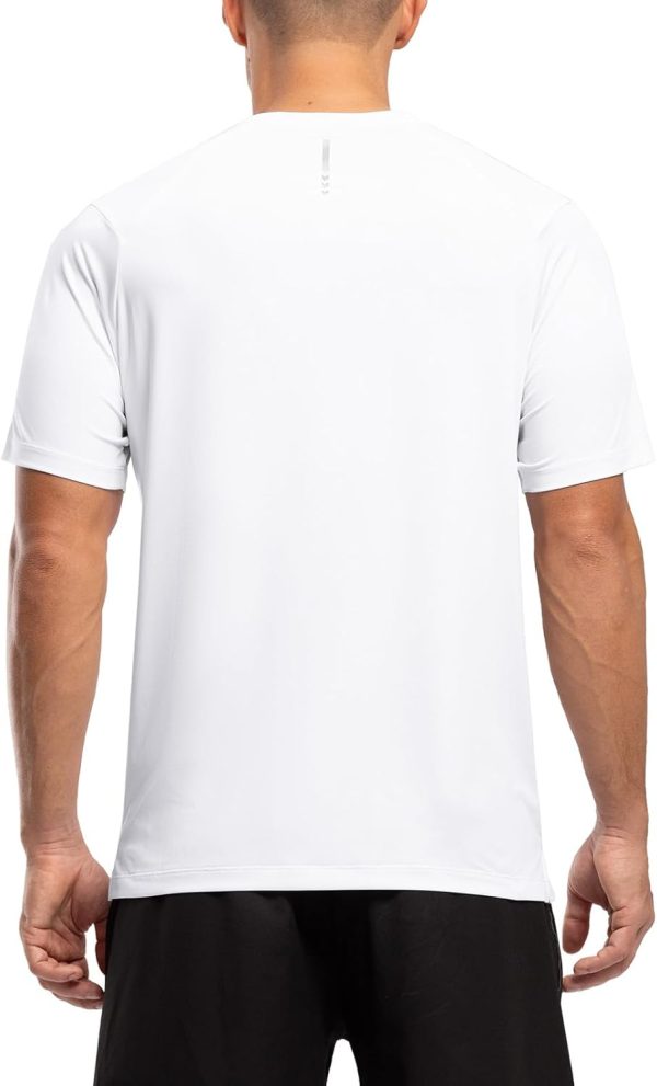 ⁦TBMPOY Men's Dry Fit Workout Shirts UPF50 Spandex Athletic Gym Running Fishing Lightweight Short Sleeves Rash Guard Tee Tops⁩ - الصورة ⁦2⁩