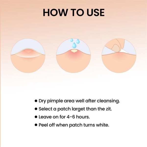 ⁦Acne Pimple Patch, Absorbing Hydrocolloid Original, Hydrocolloid Acne Pimple Patch, Patches for Blemishes and Zits Cover, Spot Stickers for Face and Body, 3 Size, Vegan and Cruelty Free (10 Count)⁩ - الصورة ⁦7⁩
