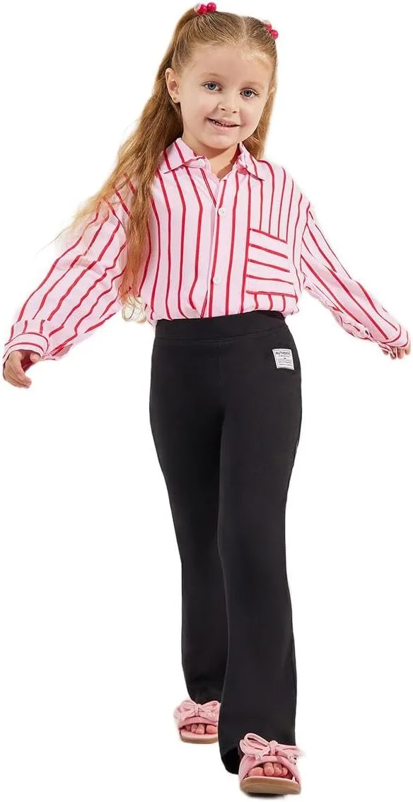 Styli Girls Patch Detail Flared Leggings