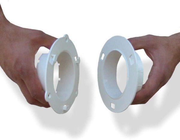 ⁦Dryer Dock The Original Dryer Vent Quick Release - Two-Piece Dryer Hose Quick-Connect, Twist & Lock Tight, Fits 4 Inch Tubes,White⁩ - الصورة ⁦8⁩