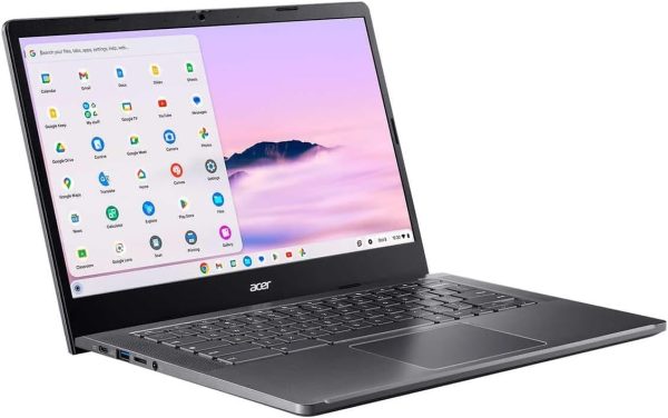 ⁦acer 2024 Chromebook Plus 514 Touchscreen Laptop, Intel 8-Core i3-N305, 8GB LPDDR5, 512GB SSD, 14" FHD IPS Touch Display, Wi-Fi 6E, FHD 1080P Webcam, SD Card Reader, Chrome OS, Cefesfy Design Mouse⁩ - الصورة ⁦2⁩