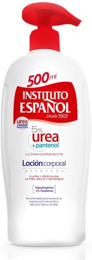 Instituto Español Urea + Panthenol Moisturising Lotion – Spanish – Dispenser 500 ml