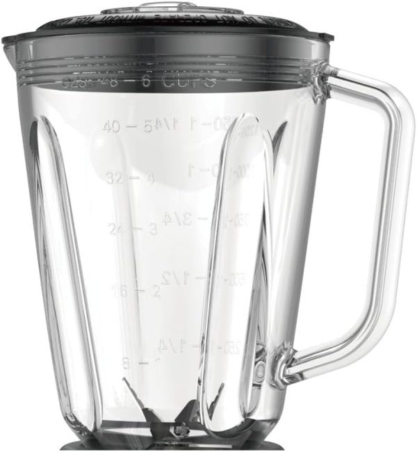 ⁦2 in 1 Glass Electric Blender, 600W – Grinder Included, Ice Crushing Blades, 2 Speeds + Pulse, Stainless Steel Body, Non-Slip Base, 1.5L Capacity⁩ - الصورة ⁦6⁩
