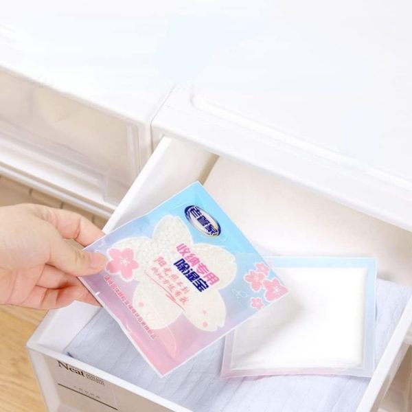 Generic 6bag Drying Agent Hygroscopic Anti-Mold Desiccant Bags Drawer Wardrobe Moisture Absorbers Bag Closet Cabinet Wardrobe Dehumidifier