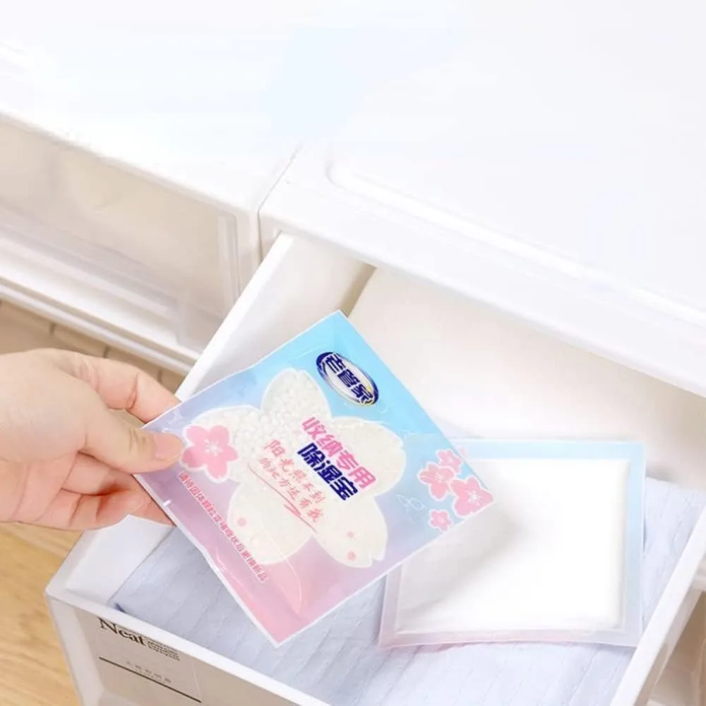 Generic 6bag Drying Agent Hygroscopic Anti-Mold Desiccant Bags Drawer Wardrobe Moisture Absorbers Bag Closet Cabinet Wardrobe Dehumidifier