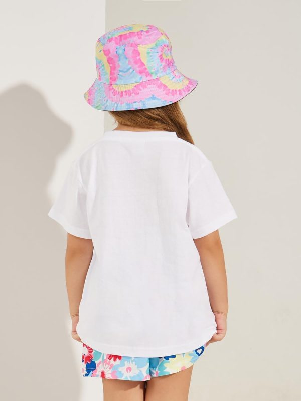 ⁦Styli Girls Cotton Round Neck T-Shirt⁩ - الصورة ⁦5⁩